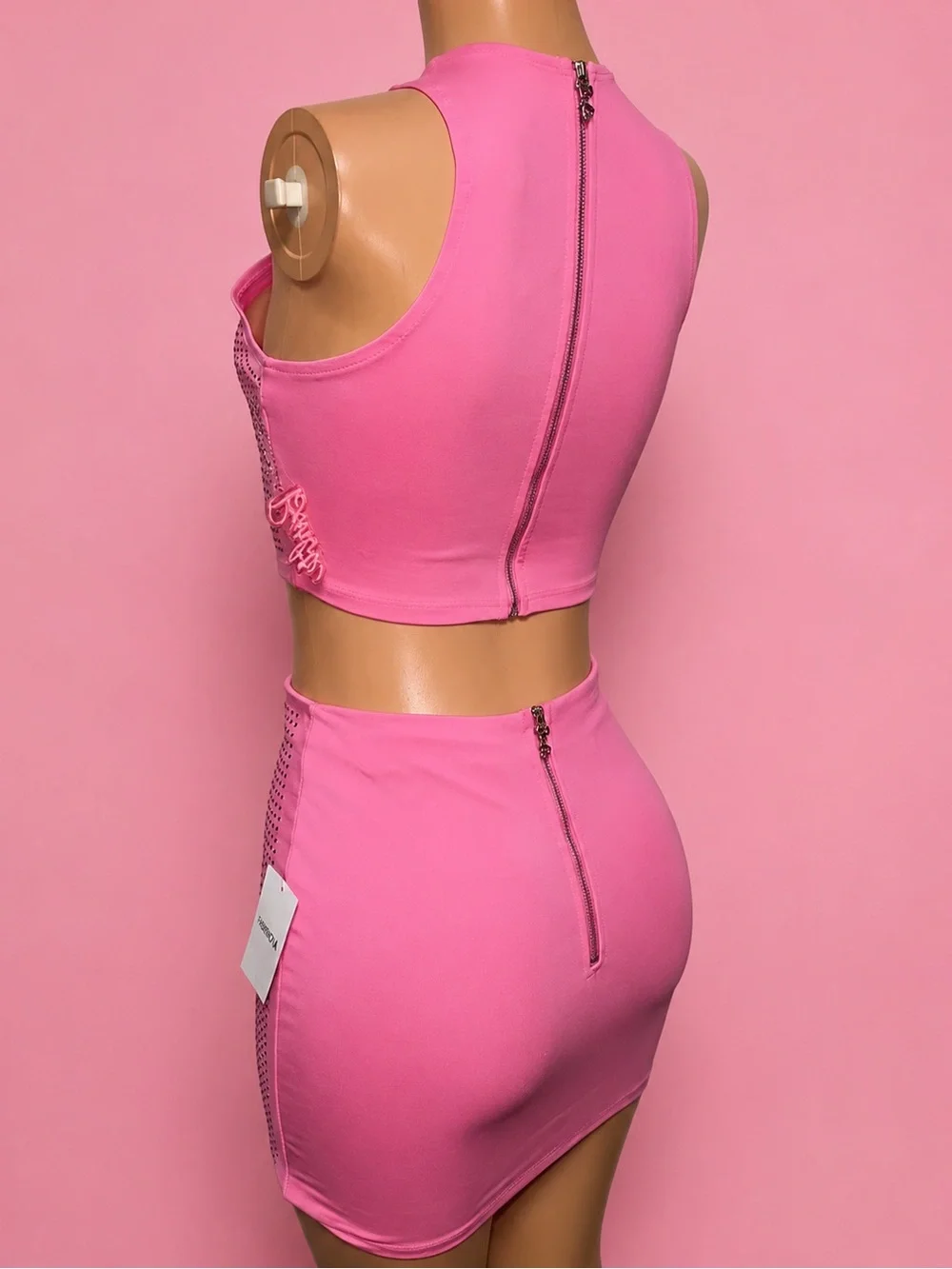 Forever 21 Barbie Pink skirt set nwt